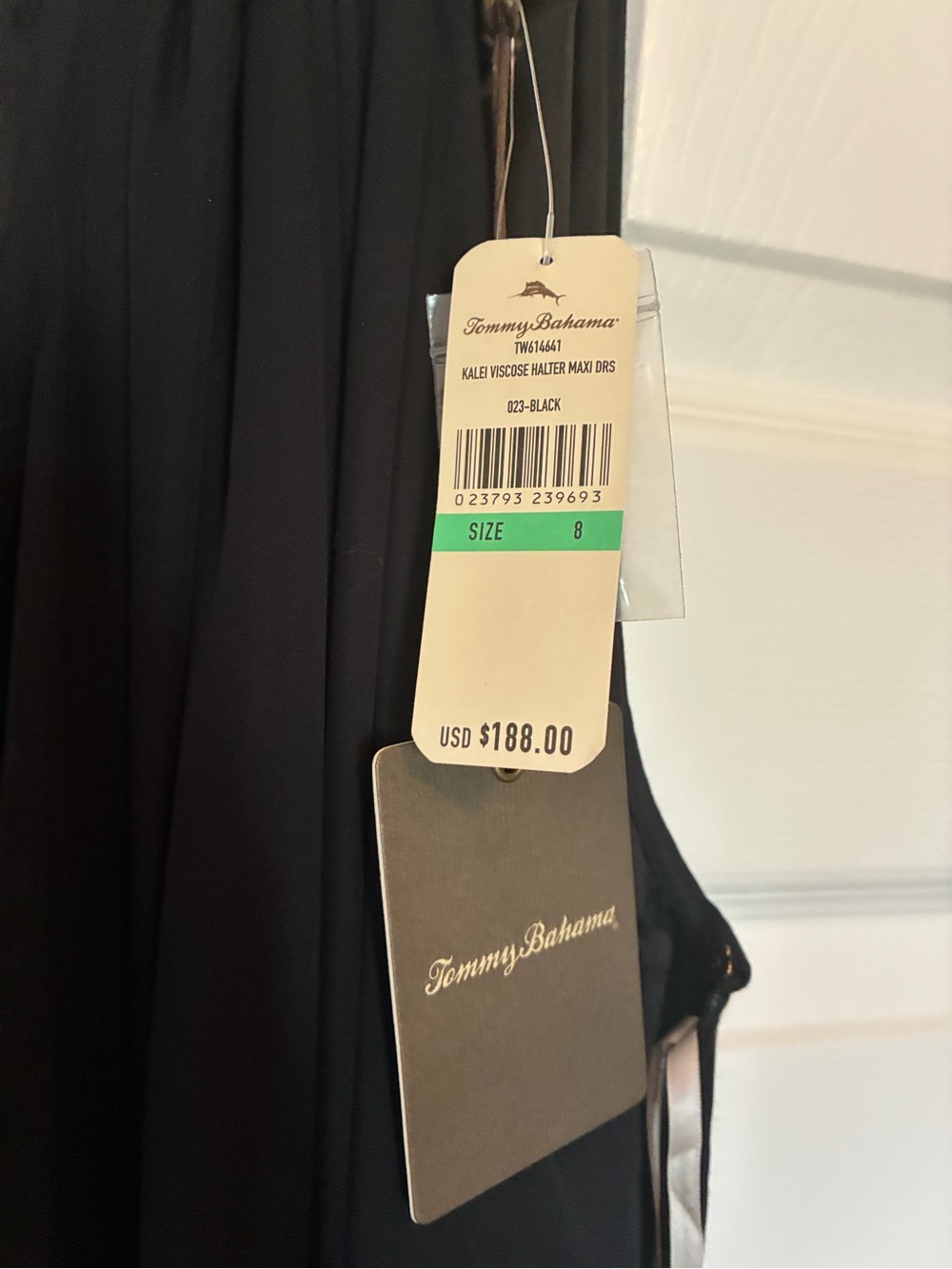 Tommy Bahama Black Maxi Dress, Size 8 - Picture 11 of 11